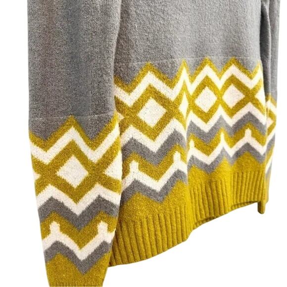 J. Crew Geometric Fair Isle Wool Blend Crewneck Sweater Size XS - Picture 4 of 6